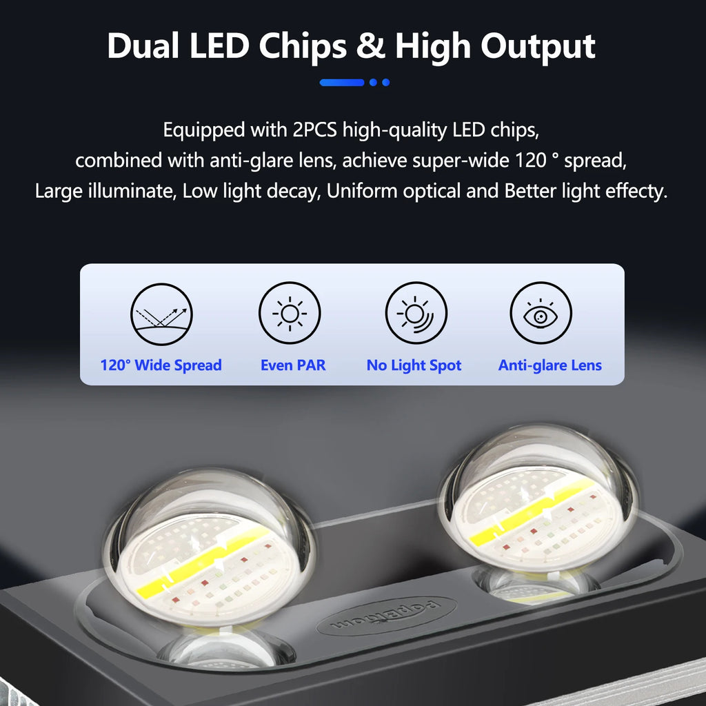 PopBloom RL180 WiFi LED Aquarium Light 180W for Sps Lps Corals Saltwater Reef Tank