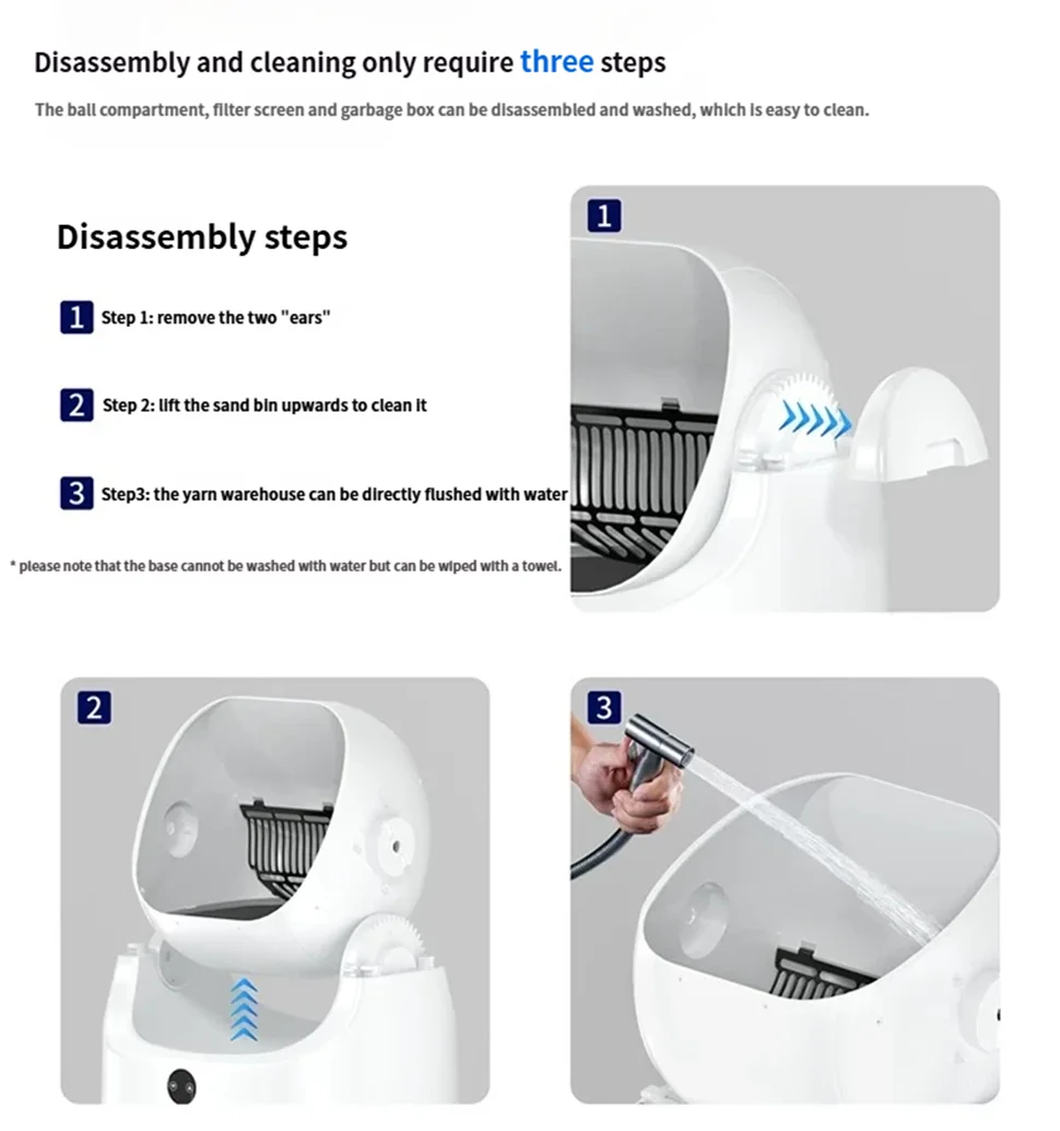 Heybo Pet Auto Large Capacity Self Cleaning Cat Litter Box With App Control And Odor Management