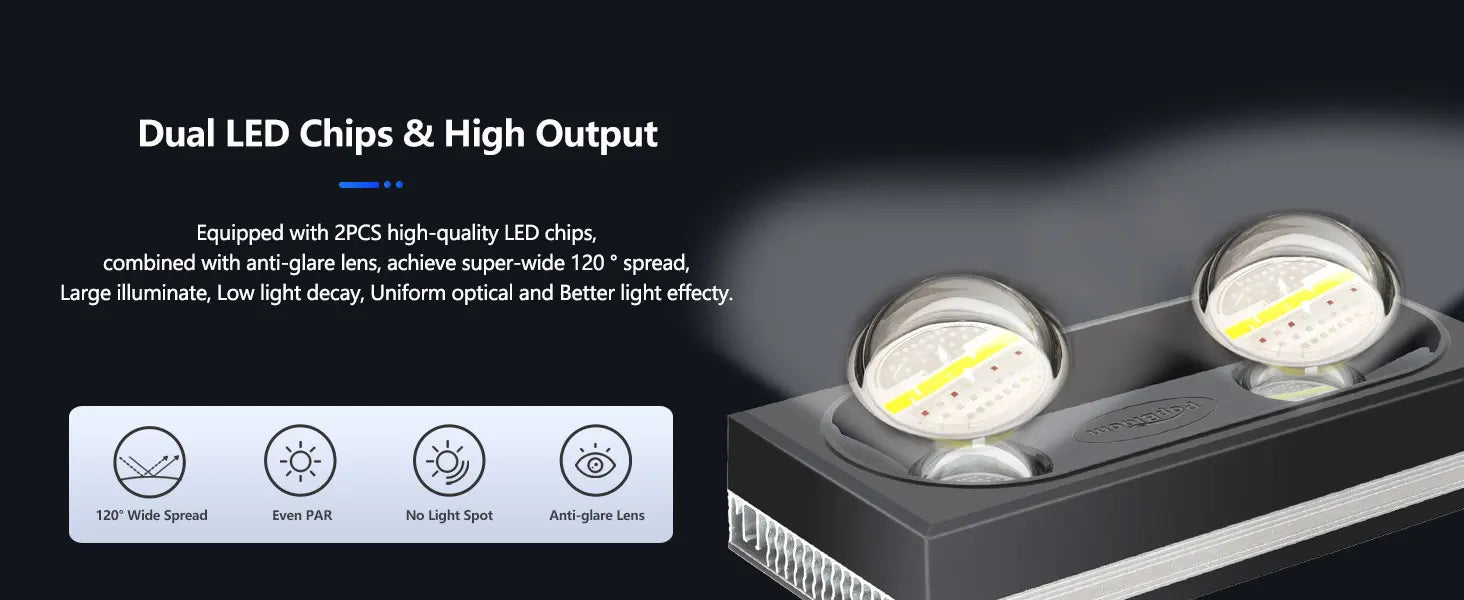 PopBloom RL180 WiFi LED Aquarium Light 180W for Sps Lps Corals Saltwater Reef Tank