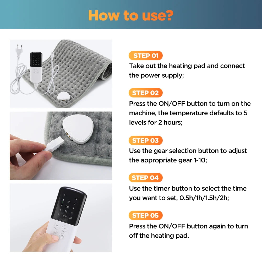 AFDEAL Electric Heating Pad With Constant Timer 50W Pet Heat Mat And Body Thermal Pad For Abdomen And Hands