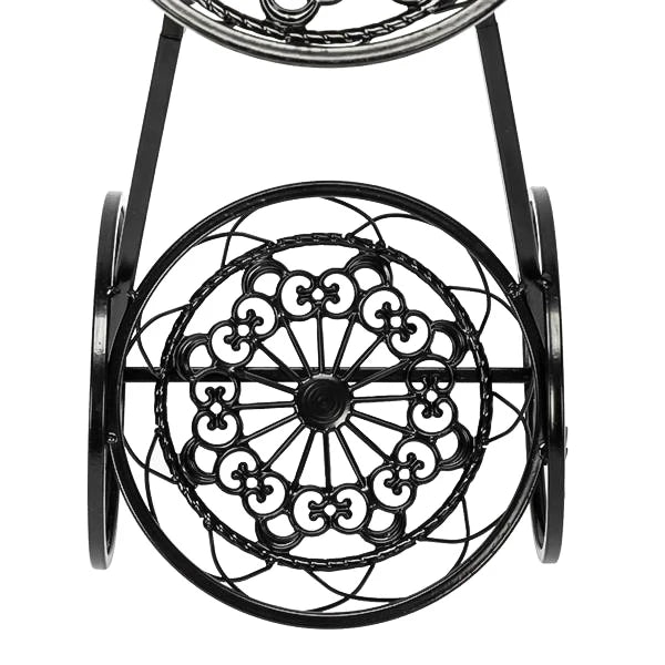 Three-Tier Bicycle Plant Stand in Wrought Iron Tricycle Planter for Indoor Outdoor Garden Decor