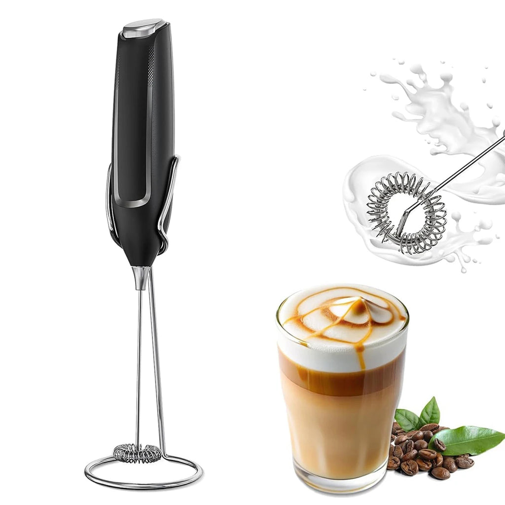 AeroWhisk Handheld Milk Frother Electric Wand For Coffee Latte Matcha Hot Chocolate With Auto Shut Off