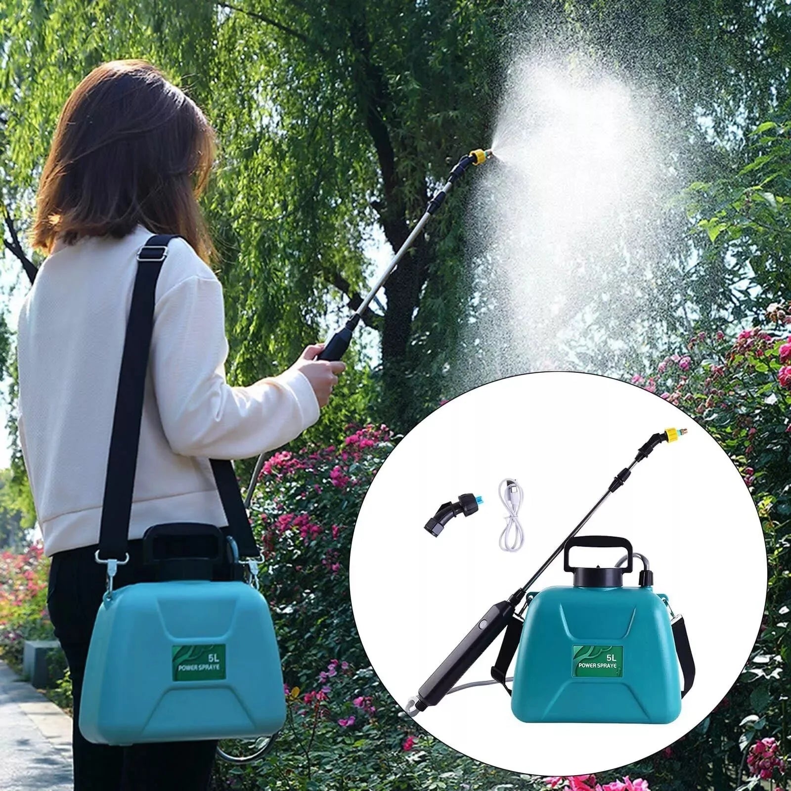 EnerSpray 8L Automatic Electric Garden Sprayer With Rechargeable Battery And Low Voltage Design