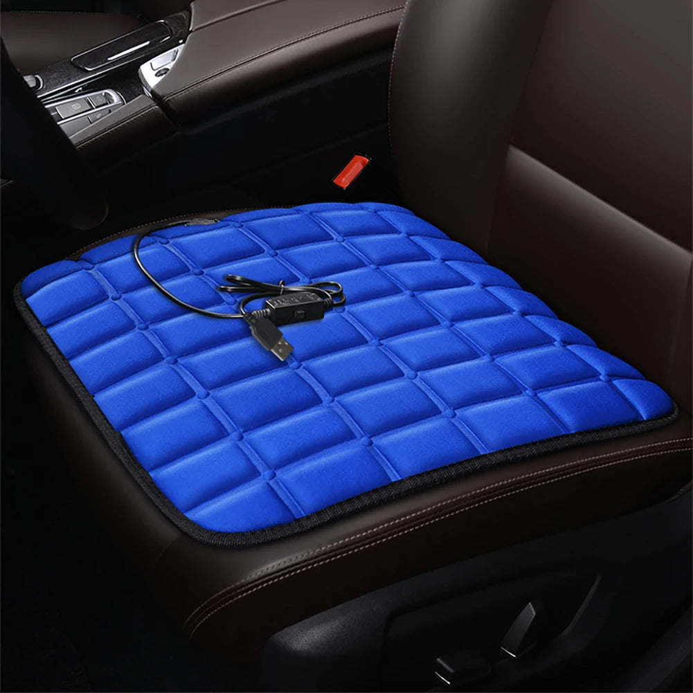 ThermoFlex USB Car Seat Heater Cushion Portable Heated Pad For Car Camping And Office Anti Slip Winter Warmer Pad