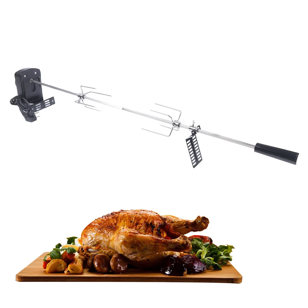 EverGrill Electric Rotisserie Kit for Outdoor Barbecue Grilling with 120 cm Cable Rod