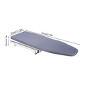 CozyHome Foldable Ironing Board With Cabinet Mount And Push Pull Sturdy Metal Frame, 80x29.5 cm, Gray