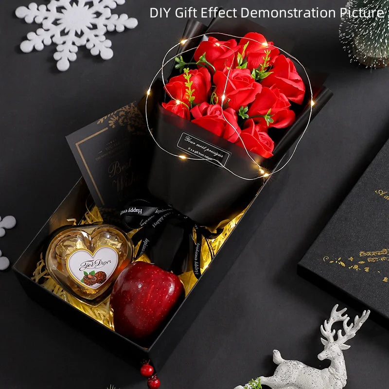 EverBloom 9 Heads Soap Rose Bouquet Artificial Flower For Weddings Christmas Valentines Day And Gift Home Decor