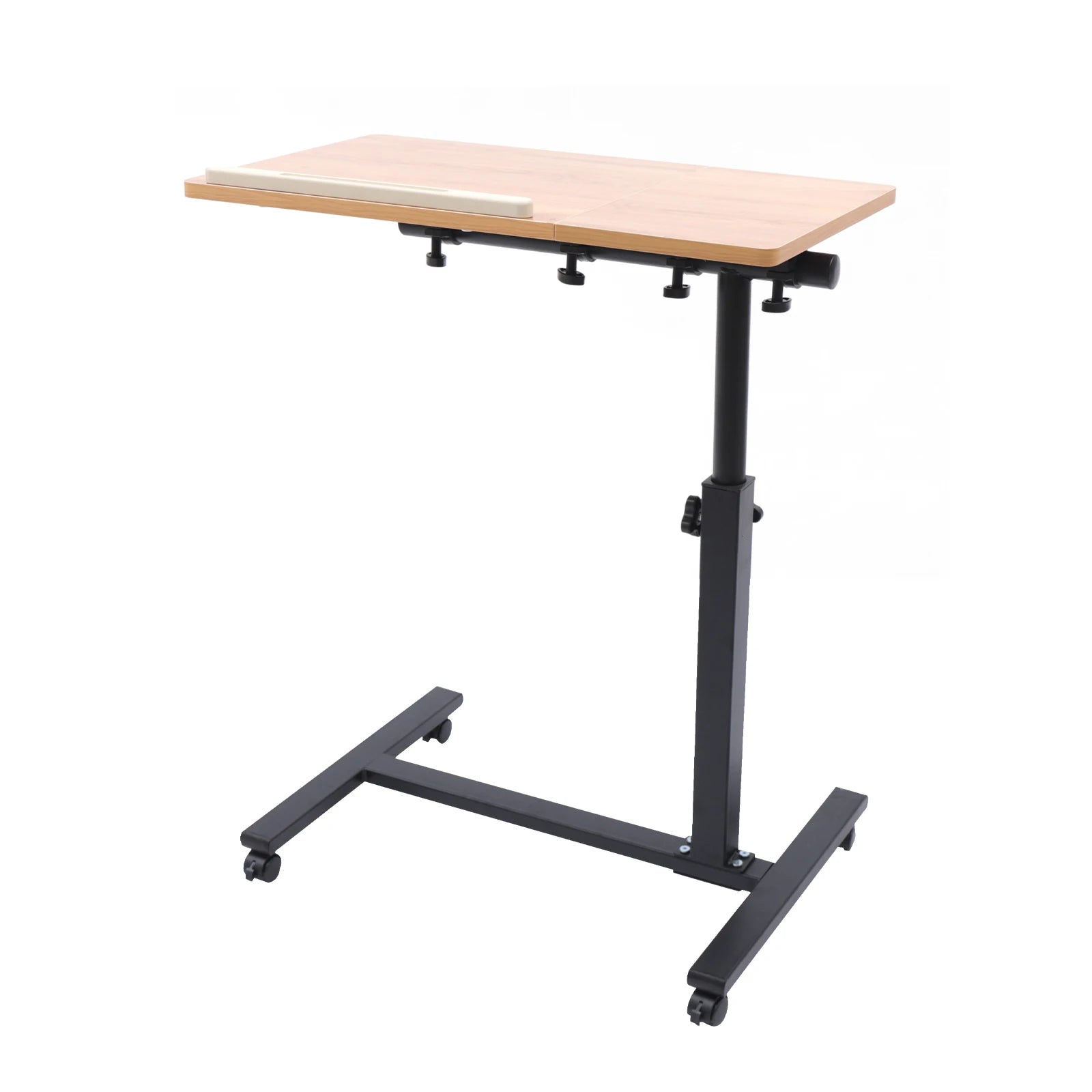 PivotFlex Adjustable Laptop Desk With 360 Rotating Tabletop Rolling Stand For Home Office