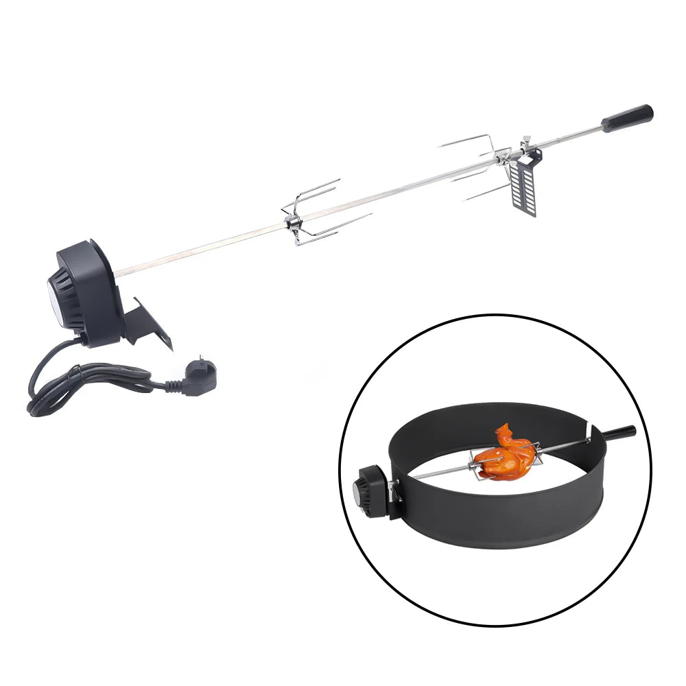 EverGrill Electric Rotisserie Kit for Outdoor Barbecue Grilling with 120 cm Cable Rod