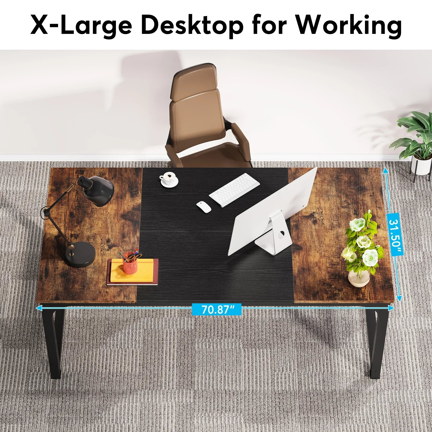 Tribesigns Modern Computer Desk Large Home Office Table For Study Writing And Workstation
