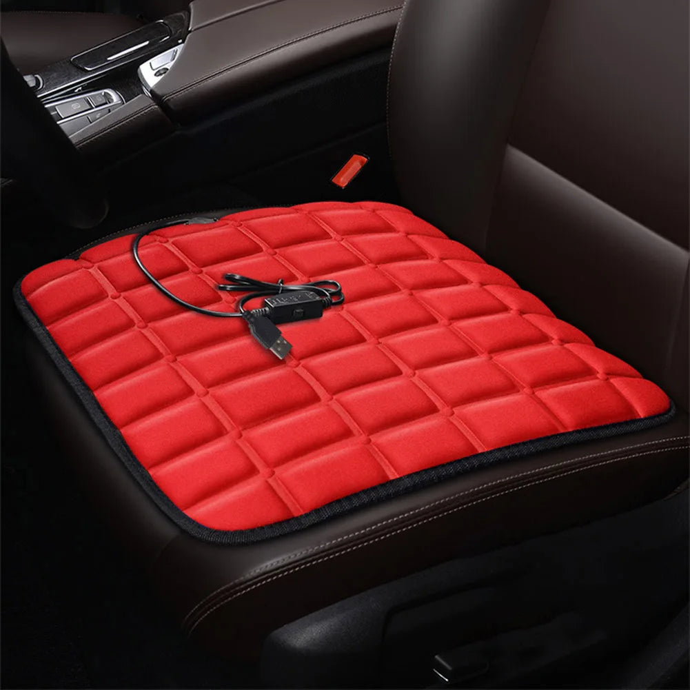 ThermoFlex USB Car Seat Heater Cushion Portable Heated Pad For Car Camping And Office Anti Slip Winter Warmer Pad