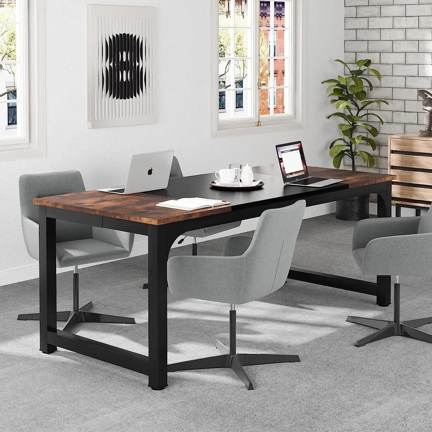 Tribesigns Modern Computer Desk Large Home Office Table For Study Writing And Workstation
