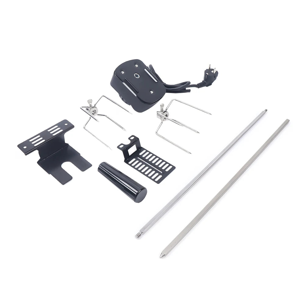 EverGrill Electric Rotisserie Kit for Outdoor Barbecue Grilling with 120 cm Cable Rod