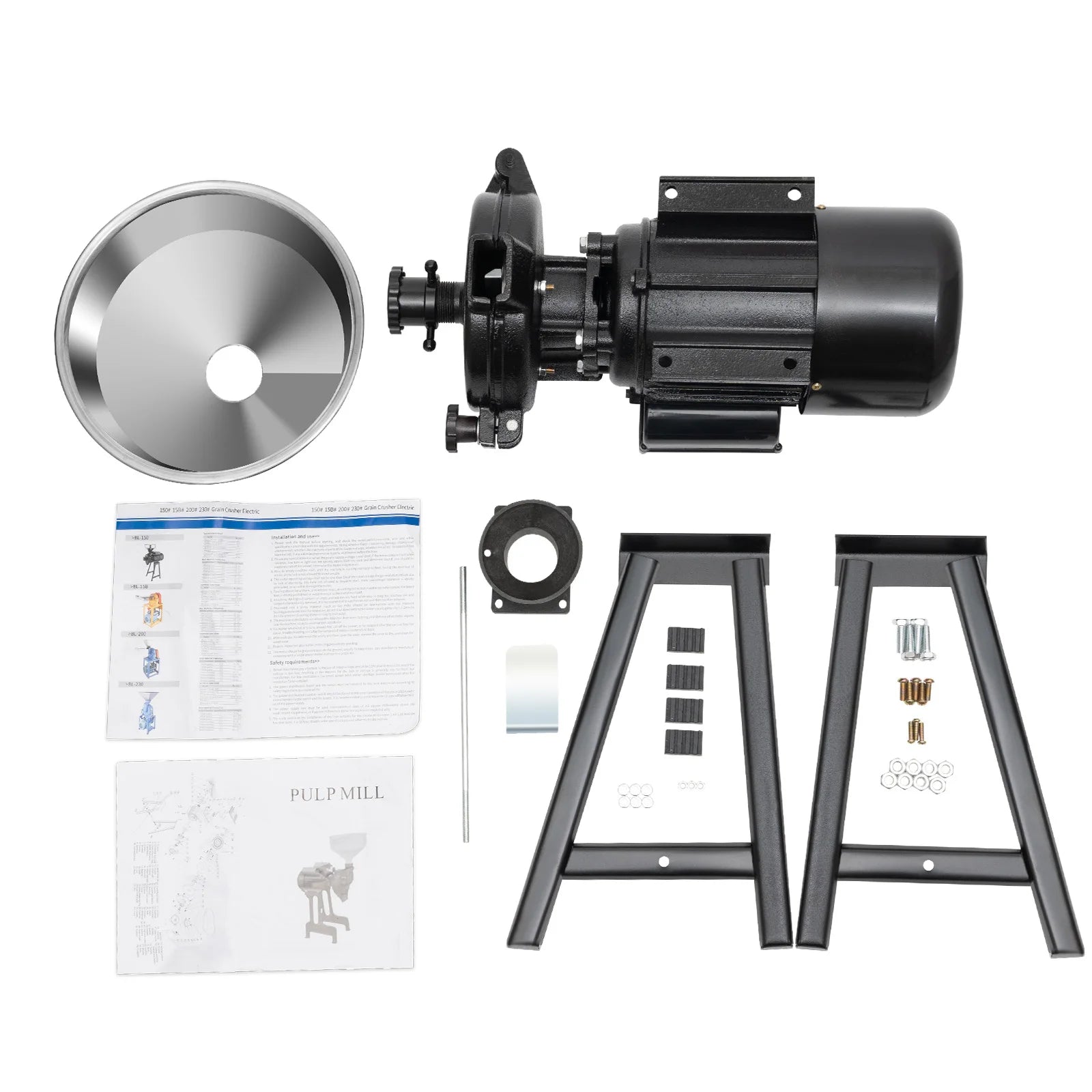 Northgate Electric Grain Mill For Dry Grains, Wheat And Coffee Bean Milling With Stainless Steel Funnel, 110/220V