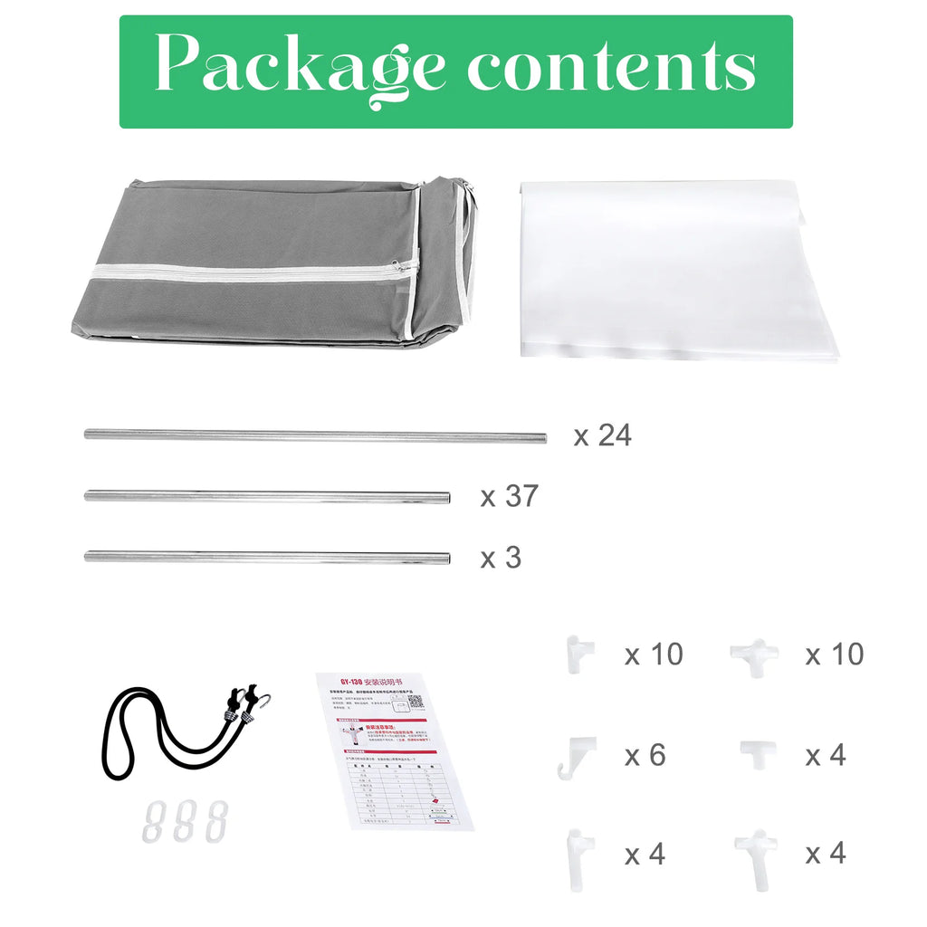 HomeEase Closet Wardrobe Organizer Storage Rack Nonwoven Fabric Dustproof Portable Clothes Shelf Easy Assembly