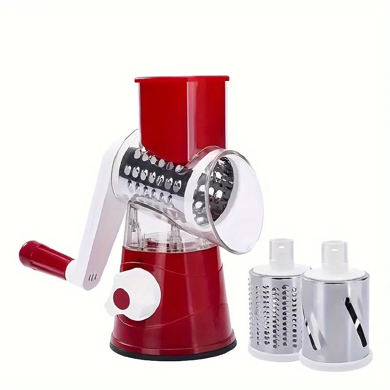 Prime Drum Design Vegetable And Fruit Slicer Grater Benchtop Stainless Steel 170mm Blade