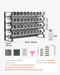 NordicEdge Cabinet Spice Rack Organizer With 36 Or 72 Empty Jars Lids Labels And Funnel