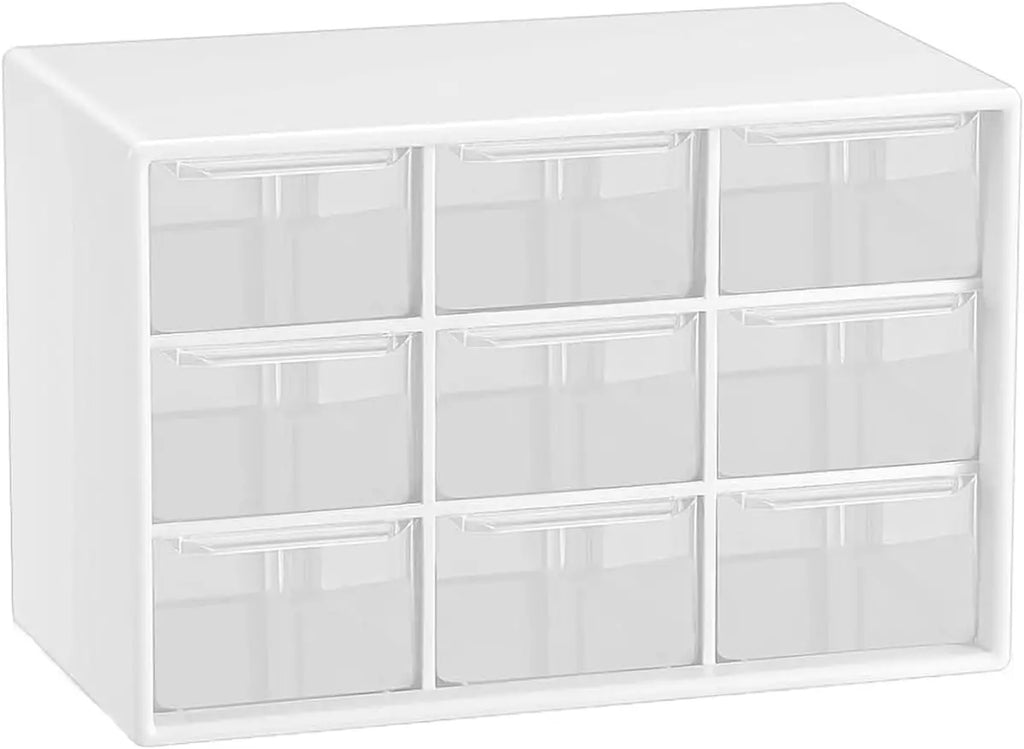 ClearView 9 Drawer Desktop Storage Organizer Transparent Wall Mounted Drawer Box For Small Sundries