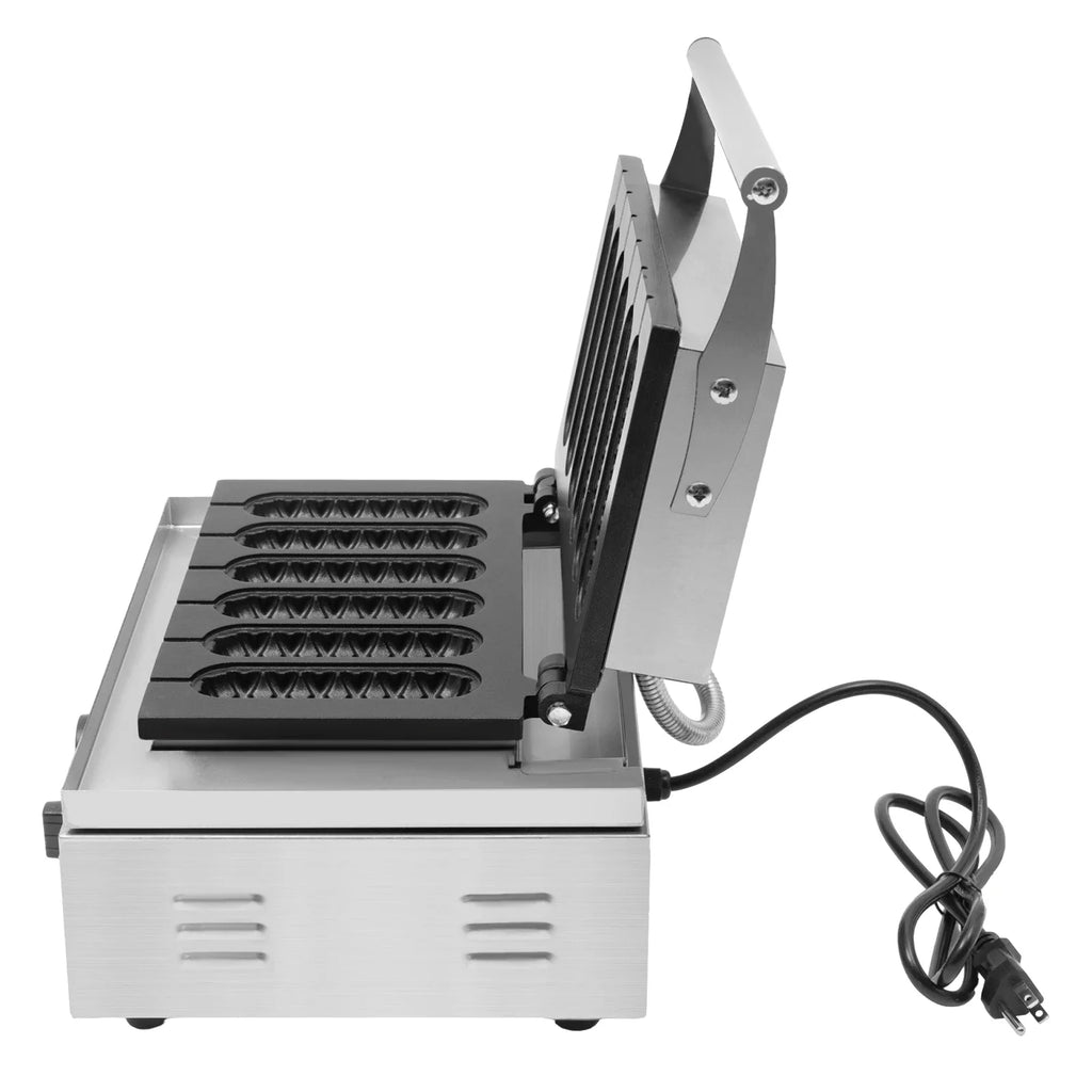 NovaLux 1500W Hot Dog Machine With 6 Molds Time And Temp Control Nonstick Plates Compatible With 110 220V