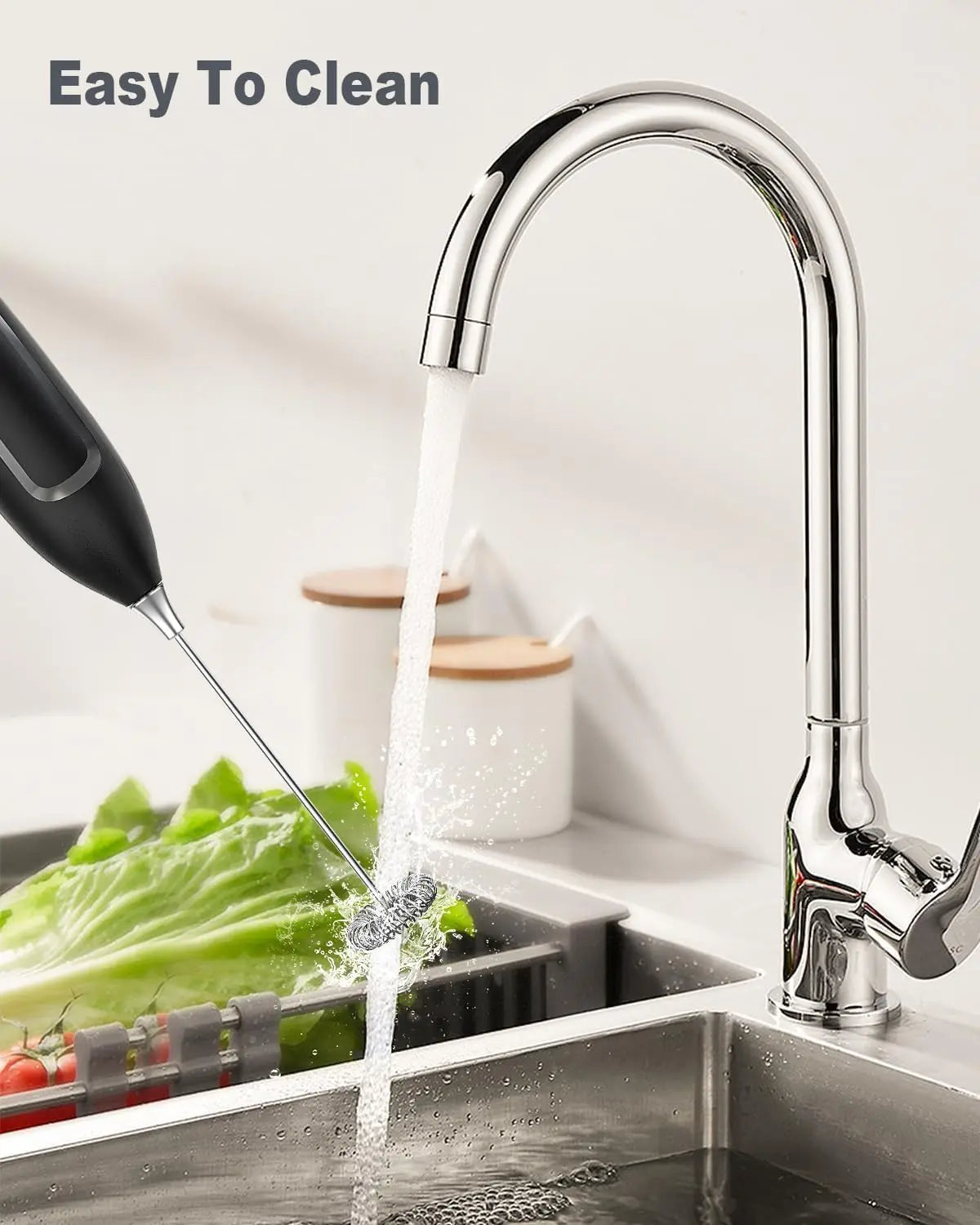 AeroWhisk Handheld Milk Frother Electric Wand For Coffee Latte Matcha Hot Chocolate With Auto Shut Off