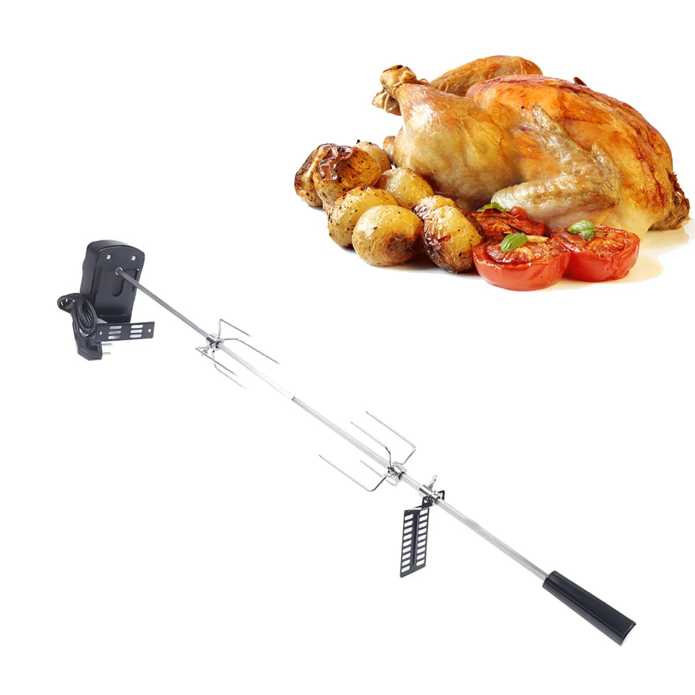EverGrill Electric Rotisserie Kit for Outdoor Barbecue Grilling with 120 cm Cable Rod