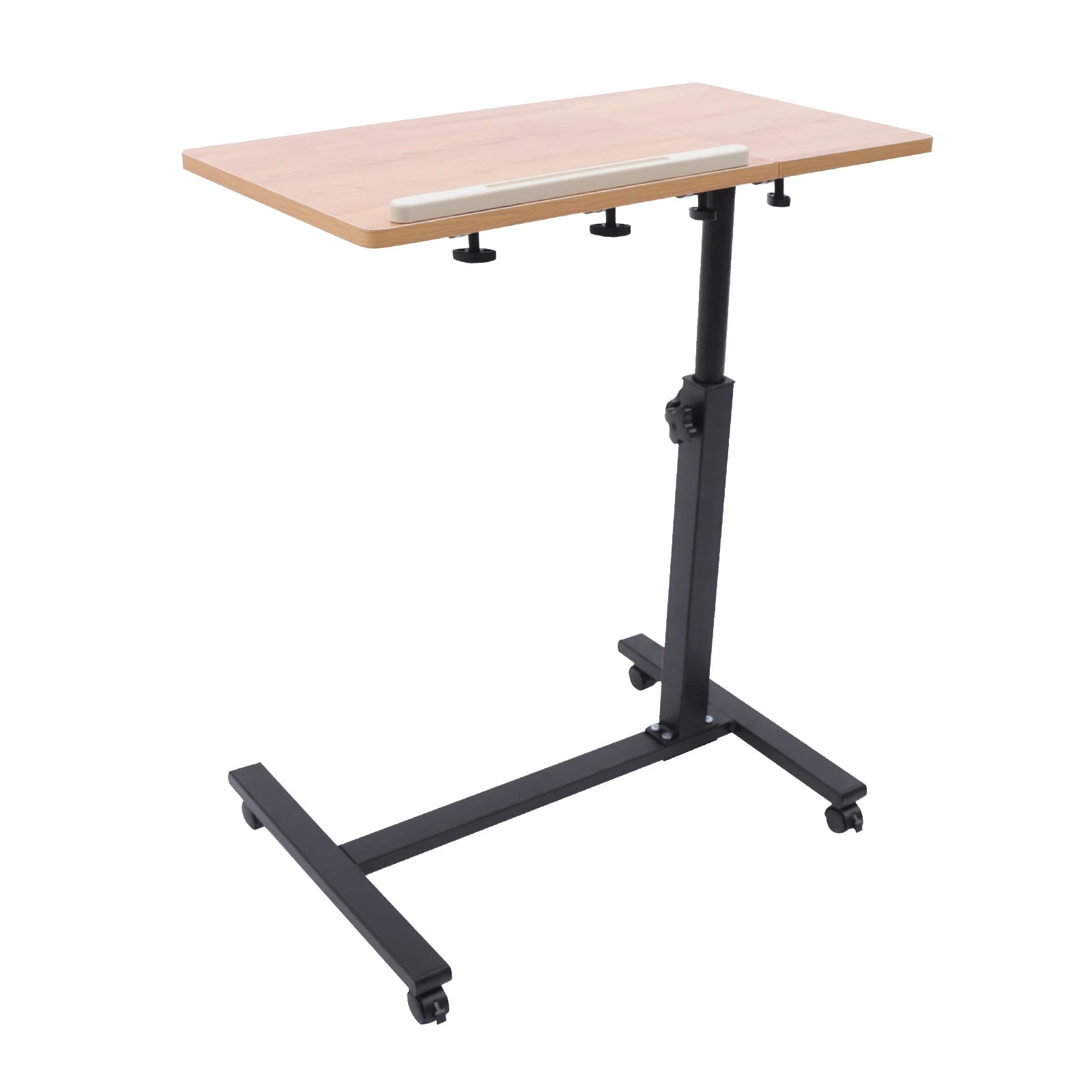 PivotFlex Adjustable Laptop Desk With 360 Rotating Tabletop Rolling Stand For Home Office