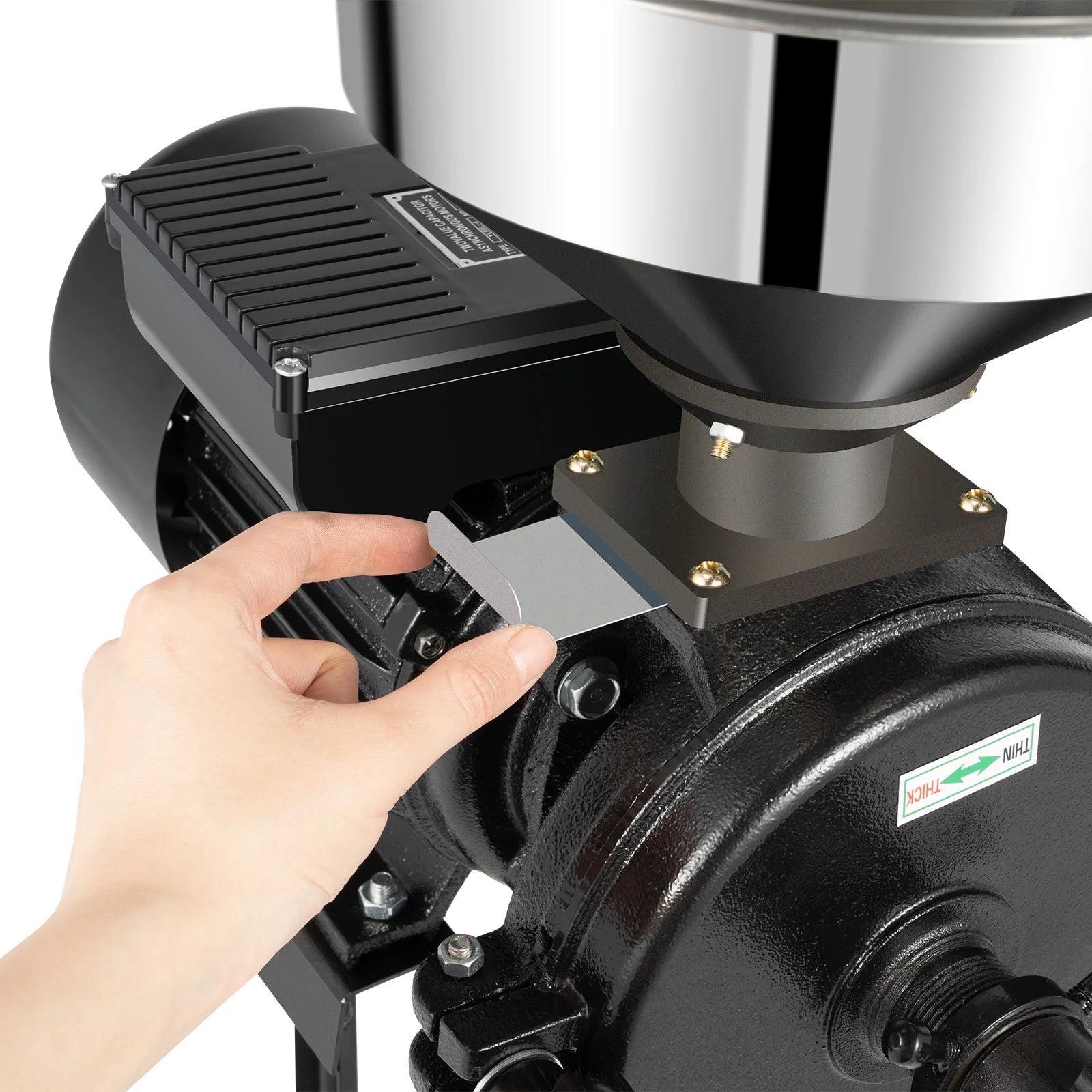 Northgate Electric Grain Mill For Dry Grains, Wheat And Coffee Bean Milling With Stainless Steel Funnel, 110/220V