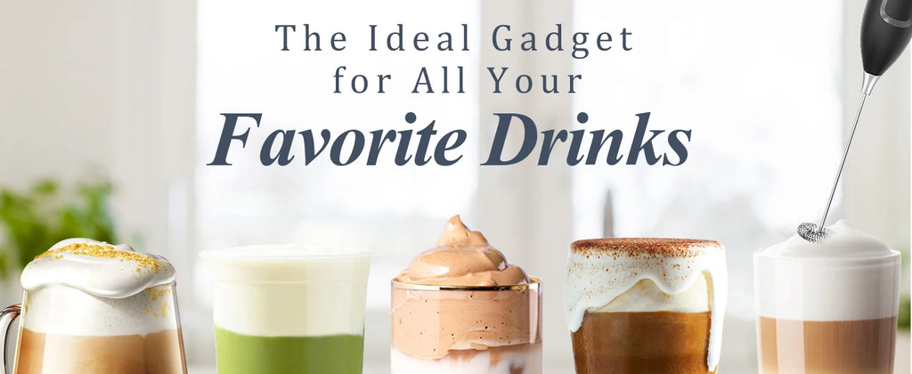 AeroWhisk Handheld Milk Frother Electric Wand For Coffee Latte Matcha Hot Chocolate With Auto Shut Off