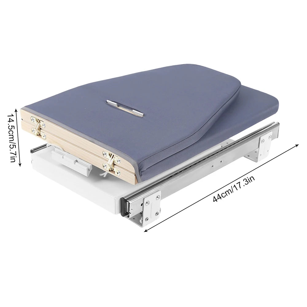 CozyHome Foldable Ironing Board With Cabinet Mount And Push Pull Sturdy Metal Frame, 80x29.5 cm, Gray